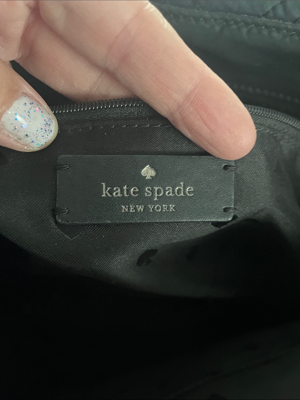 kate spade Black Quilted Tote Bag and Cosmetic Bag Set - Picture 15 of 16